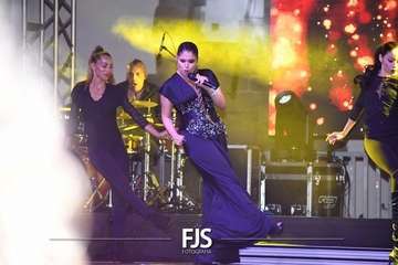 Concierto de la cantante grancanario Cristina Ramos en la plaza de San Juan/Francisco Javier Santana./Francisco Javier Santana.
